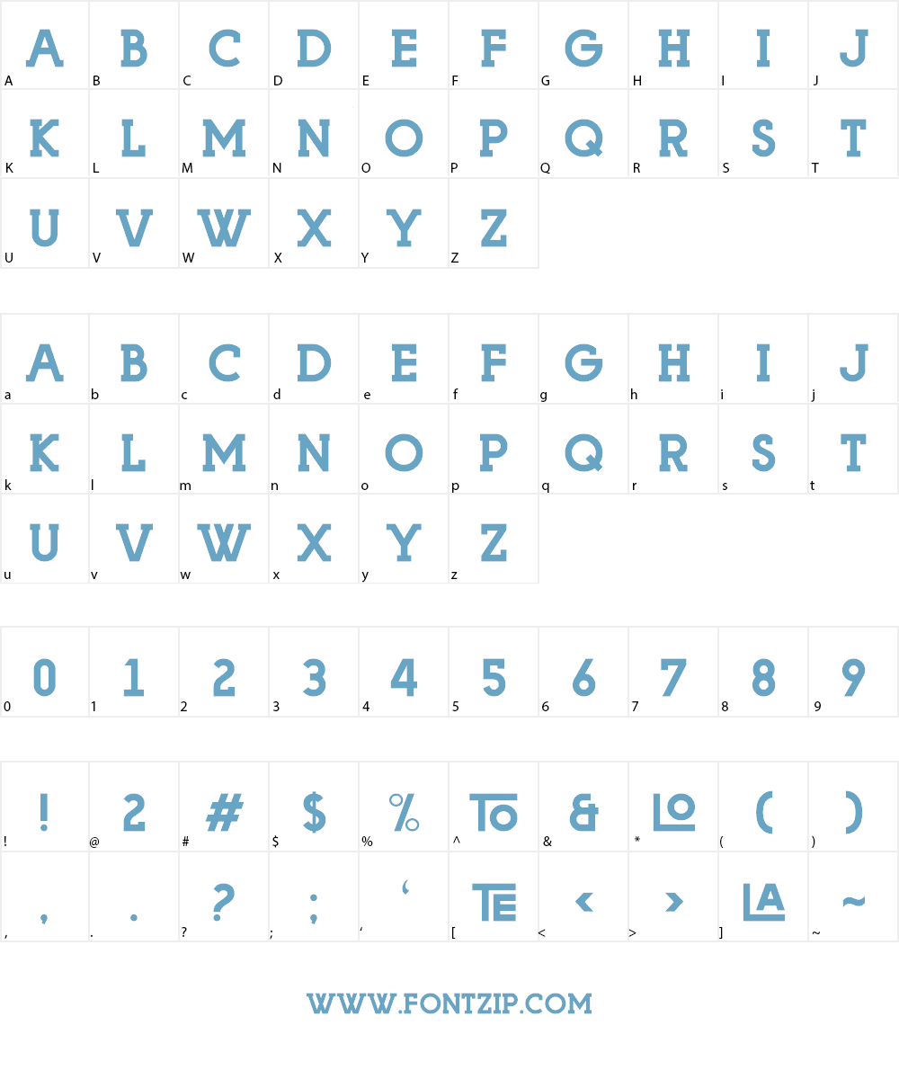 Playoffs Serif Font Character
